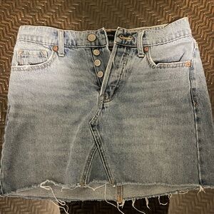 Aeropostale high waisted jean skirt m